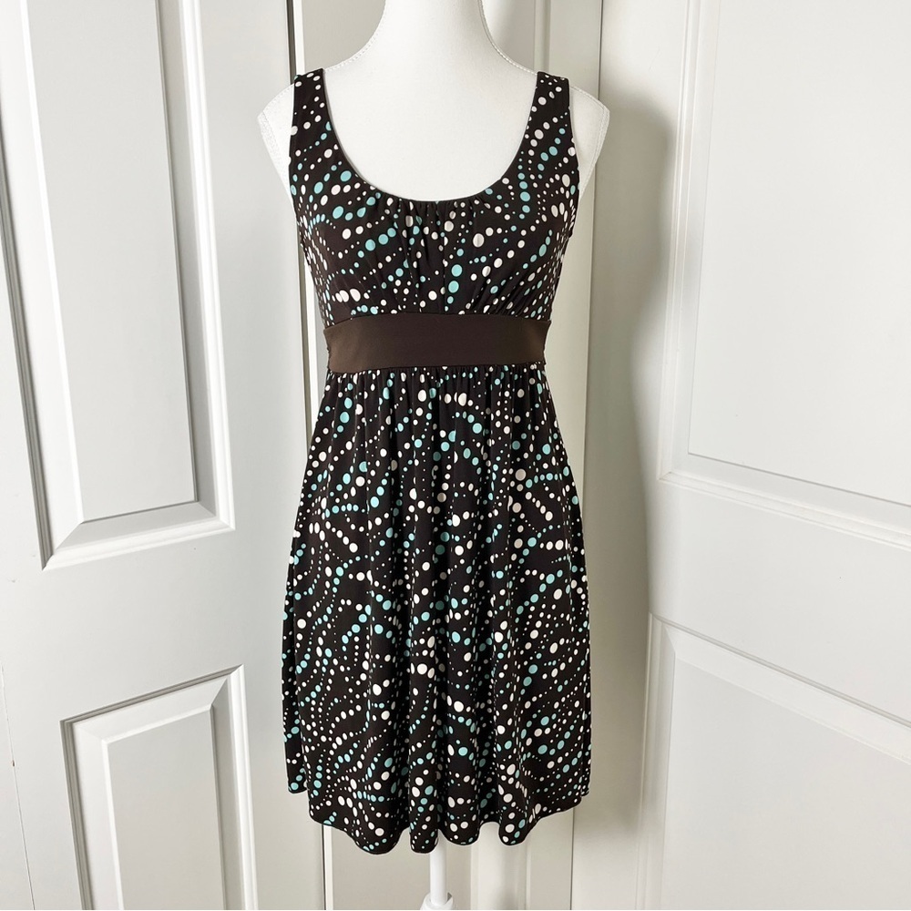Vintage Ruby Rox Brown Polka Dot Fit & Flare Dress - Retro & Flattering, Small